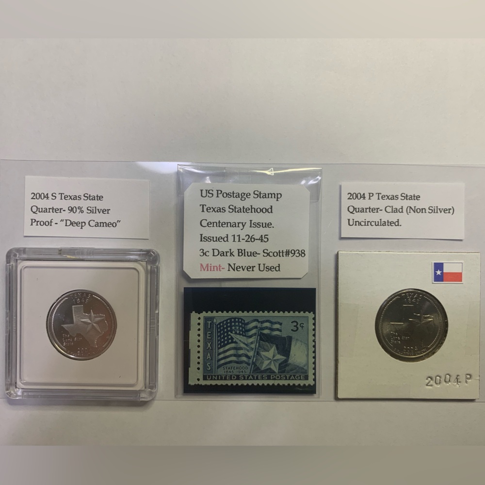 2004 Silver Texas State Quarter Kit